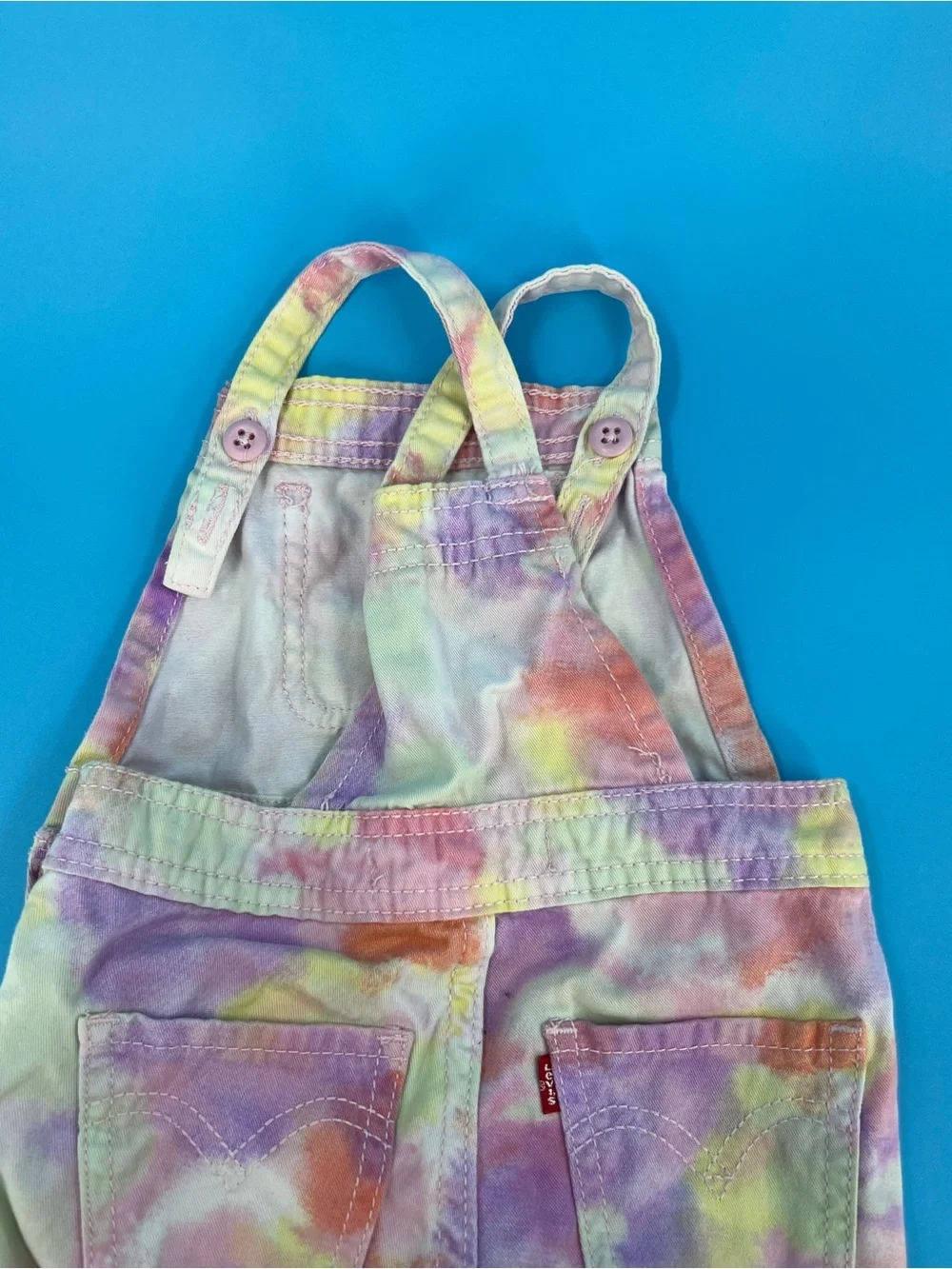 ☀️Levi's Pastel Tie-Dye Overalls - Pink, Purple, Yellow